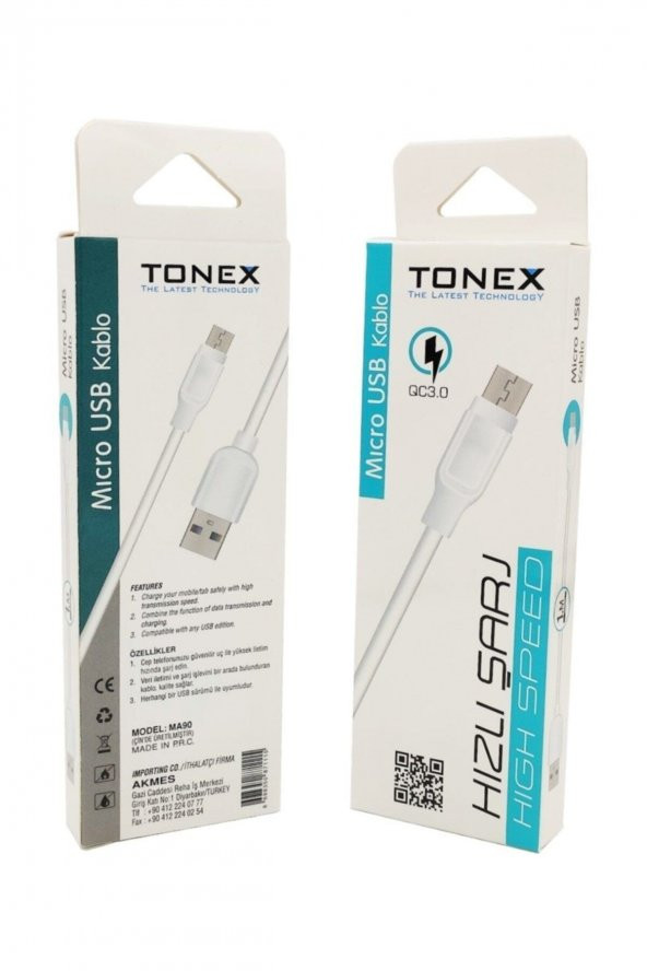 Tonex Micro Usb Kablo 3.0 Hızlı Şarj