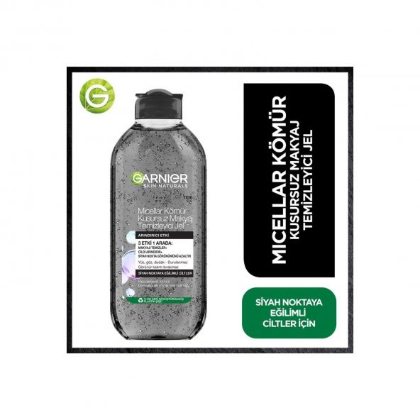 Garnier 400 Ml Mıcellar Kömür Makyaj Temizleme Jeli