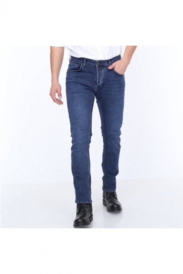 HW Denım 16122 Slim Fit Likralı Mavi Jeans Erkek Kot Pantolon