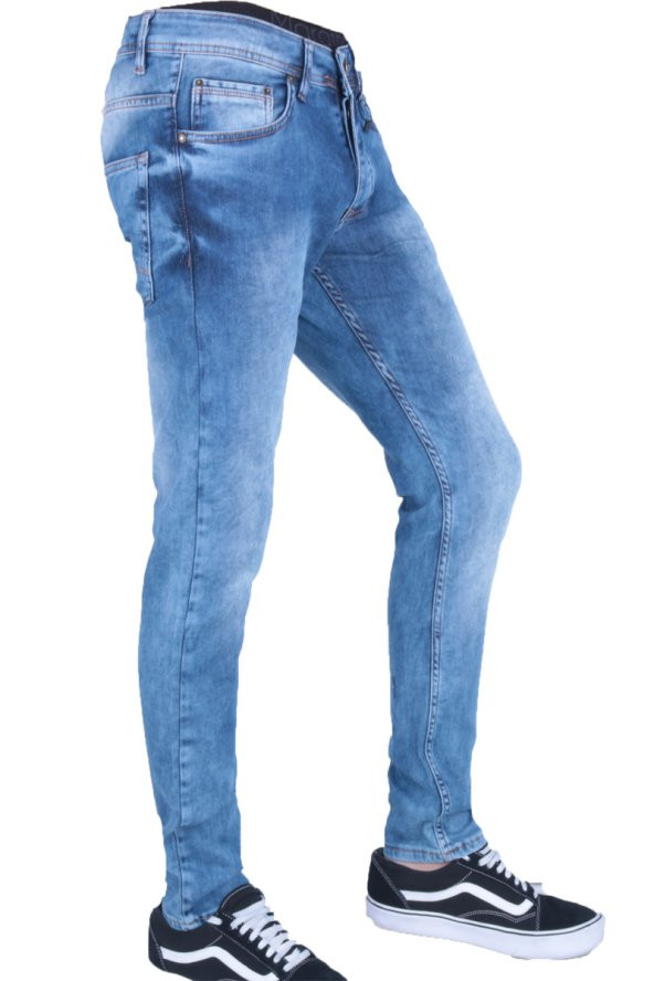 vikings line ERKEK Denim Jeans MAVİ ÖRME KOT PANTOLON