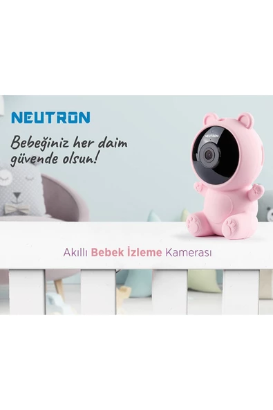 Neutron Ninni Söyleyen Gece Görüşlü Ip Wifi Bebek Izleme Kamerası Mavi - App Ile Kontrol - 2