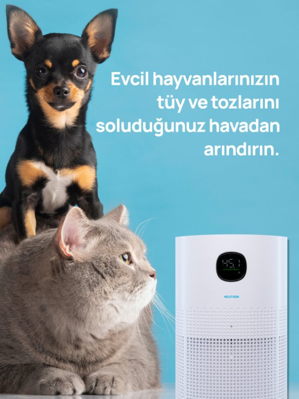 Neutron Air Purifier H11 Hepa Filtre Akıllı Hava Temizleyici Beyaz - 4