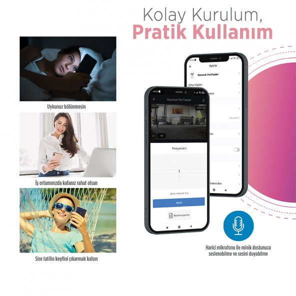Neutron Kameralı Ve Sesli Akıllı Mama Kabı Wi-Fi Destekli - Smart Pet Feeder - App İle Kontrol - 3