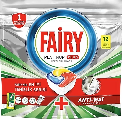 Fairy Platinum Plus Bulaşık Makine Deterjanı 12 Tablet