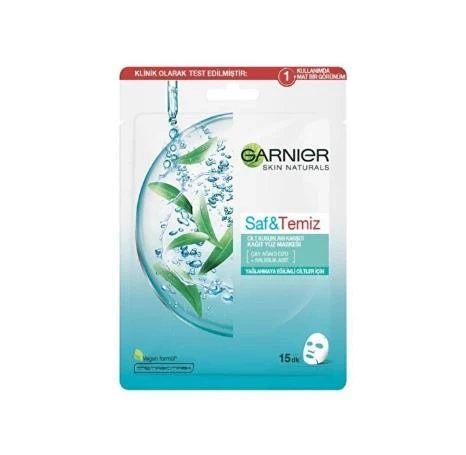 Garnier Saf ve Temiz Cilt Kusurları Karşıtı Kağıt Yüz Maskesi