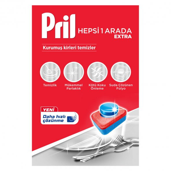 Pril Hepsi Bir Arada Extra Bulaşık Makine Deterjanı 80 Tablet - 4