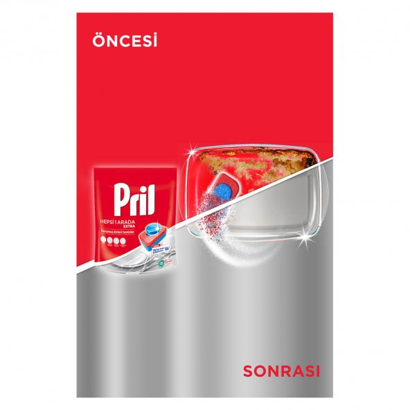Pril Hepsi Bir Arada Extra Bulaşık Makine Deterjanı 80 Tablet - 5