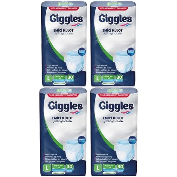 Giggles Yetişkin Emici Külot Large Süper Fırsat Paket 4 x 30lu - Resim 2