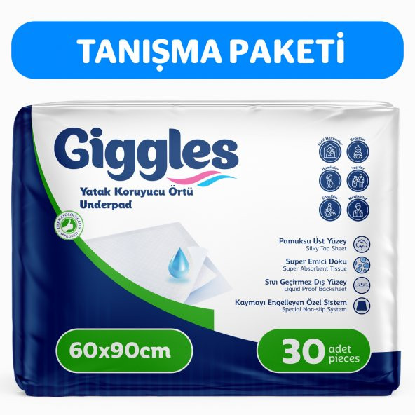 Giggles 60 x 90 Yatak Koruyucu Örtü 30lu