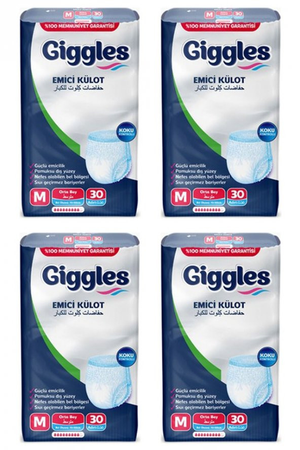 Giggles Emici Külot Hasta Bezi Orta Boy M 4 x 30lu