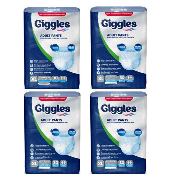 Giggles Emici Külot Hasta Bezi Extra Büyük Boy 4 x 30lu 120 Adet