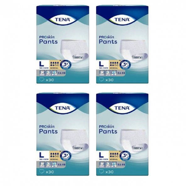 Tena Proskin Pants Normal 5,5 damla Emici Külot Büyük Boy Large 30lu 4 paket / 120 adet