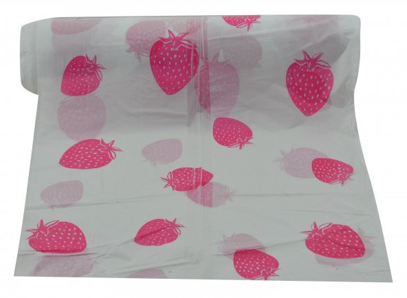 Kullan At Plastik Masa Örtüsü Su Yağ Geçirmez 100x150cm Sofra Kağıdı 15 Metre Çilek - 2