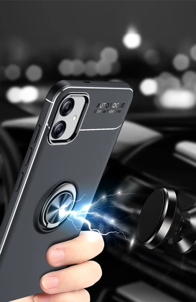 Galaxy A04E Kılıf Zore Ravel Yüzüklü Silikon Kılıf - 6