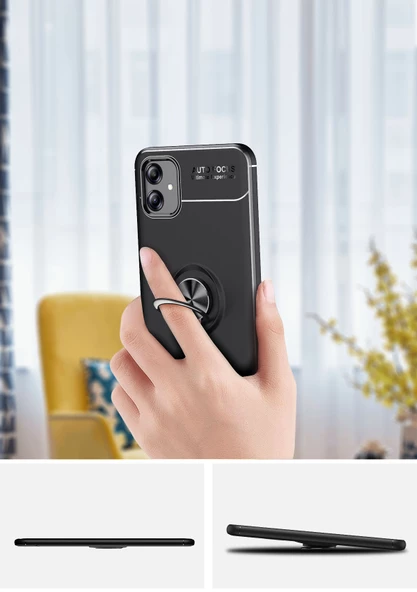 Galaxy A04E Kılıf Zore Ravel Yüzüklü Silikon Kılıf - 5