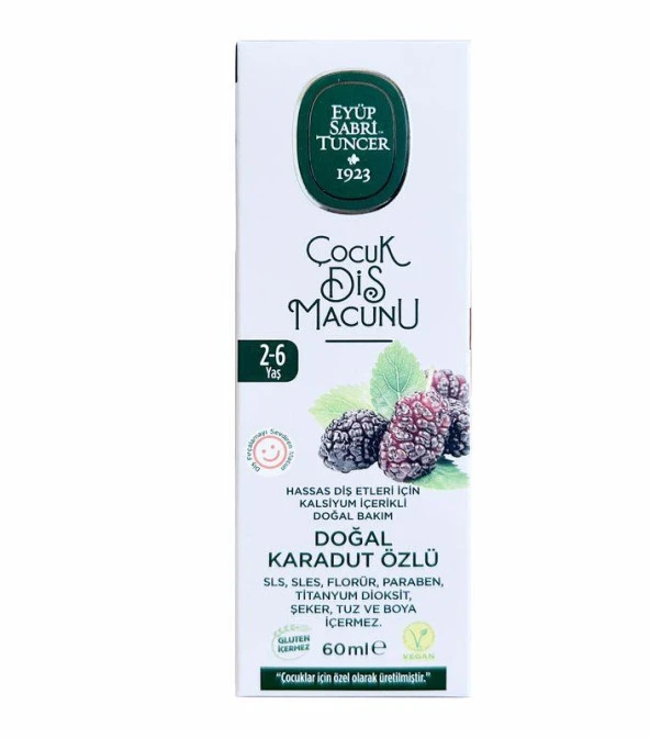 Eyüp Sabri Tuncer Doğal Karadut Özlü 2-6 Yaş Çocuk Diş Macunu 60 ml - 2