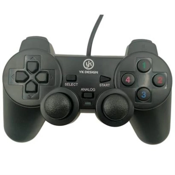 Çift Titreşimli USB Kablolu Oyun Kolu PC Uyumlu Vibration Gamepad