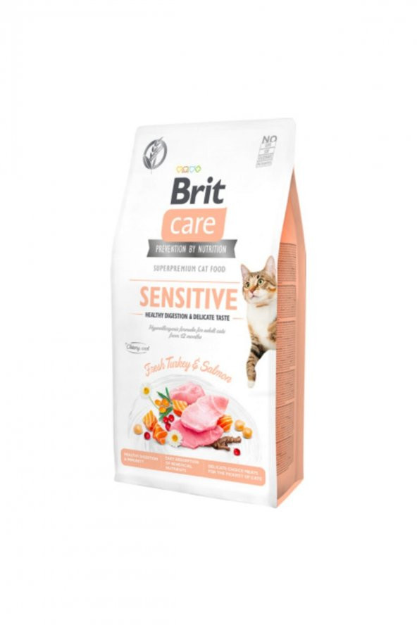 Brit Care Grain Taze Hindili ve Somonlu Tahılsız Kedi Maması 2 KG
