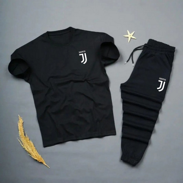2 Li Siyah Tshirt-Siyah Eşofman Kombin JV