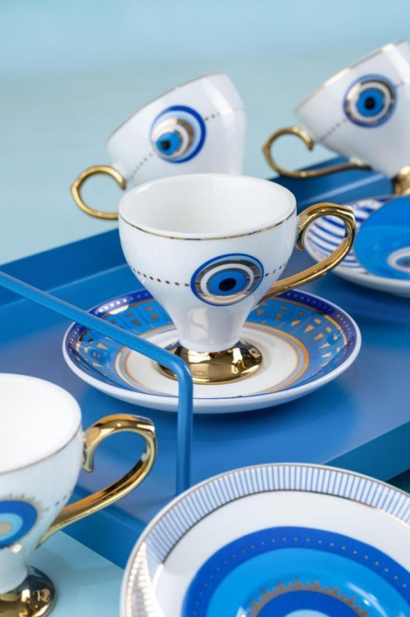 Acar Goldfinch 6 Kişilik Kahve Fincanı Takımı - 90 ml KAI-21-0172 - 3