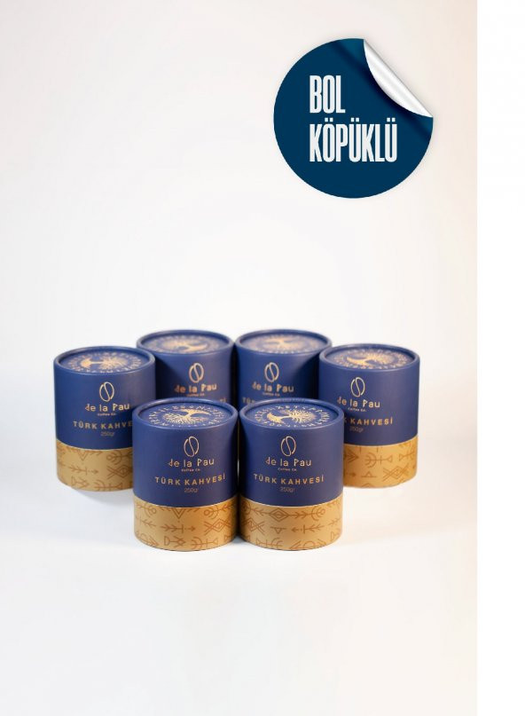 Türk Kahvesi Premium Taze Öğütülmüş  Bol Köpüklü Özel Silindir Kutu 250 gr 6lI