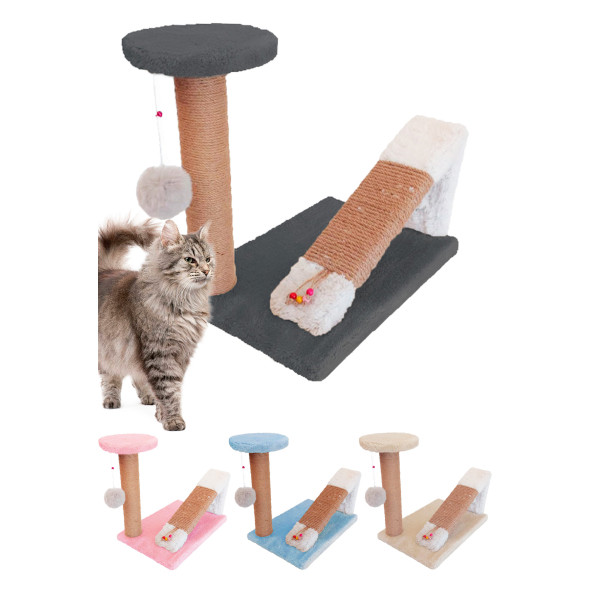 Platform ve Rampa Kedi Tırmalama Tahtası Karışık Renk - 6