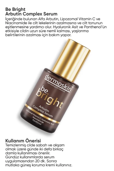 DERMOSKIN Be Bright Arbutin Complex Serum 30 ml 8697796002961 - 4