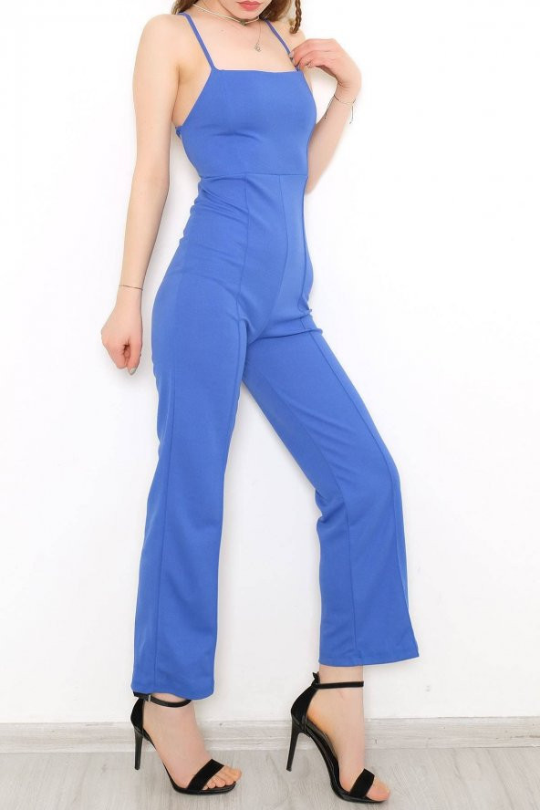 Sırt Bağcıklı Tulum Saks - 10763.631. - 5