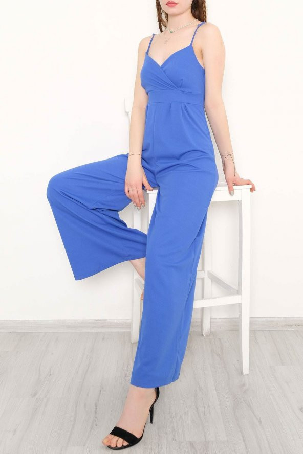 Bol Paça Askılı Tulum Saks - 10760.631. - 2