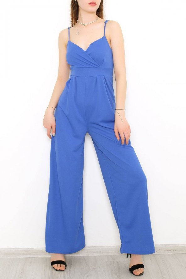 Bol Paça Askılı Tulum Saks - 10760.631. - 5