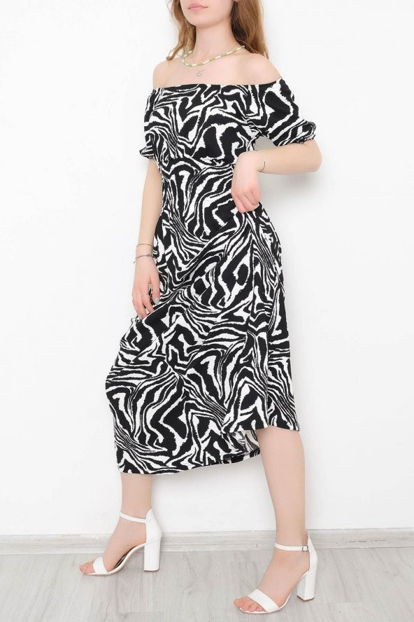 Desenli Bürümcük Elbise Zebra - 893.1287. - 2