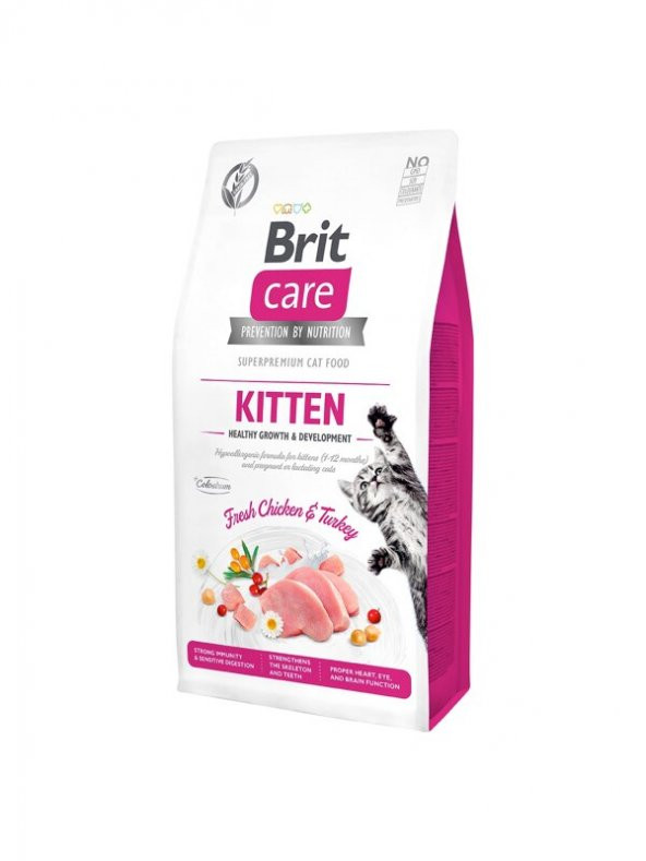 Brit Care Kitten Tavuk ve Hindili Tahılsız Yavru Kedi Maması 7 KG