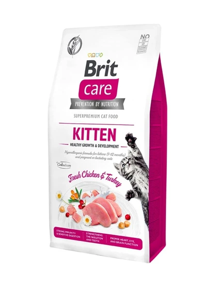 Brit Care Kitten Tavuk ve Hindili Tahılsız Yavru Kedi Maması 7 KG