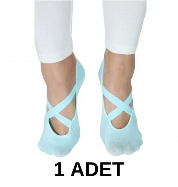 Kadın Kaydırmaz Silikon Tabanlı Yoga Plates ve Spor Çorabı - 7