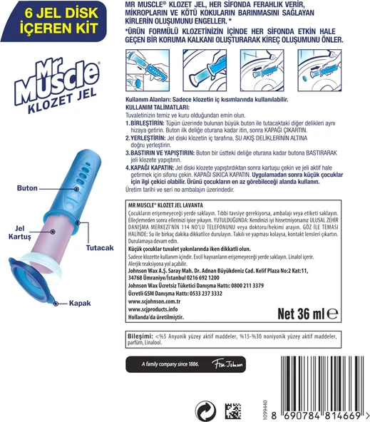Mr Muscle Klozet Jel Lavanta Tuvalet Temizleyici - 2