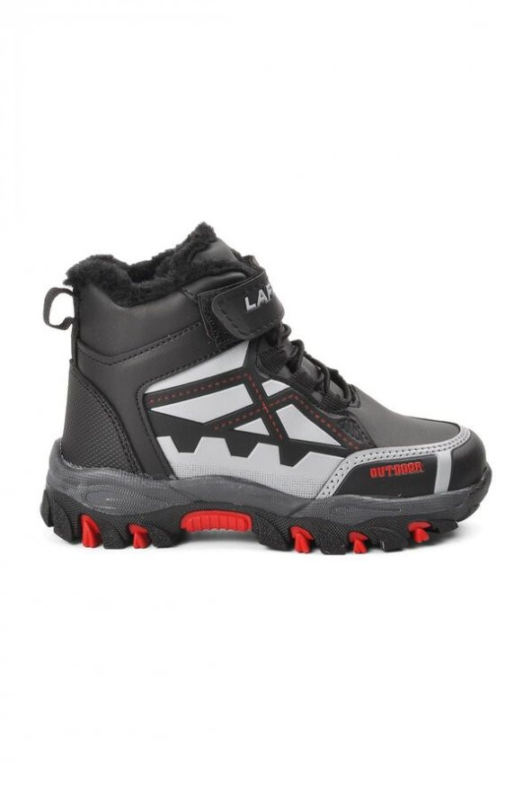 Aspor Siyah Kırmızı İçi Kürklü Su İtici Çocuk Outdoor Bot