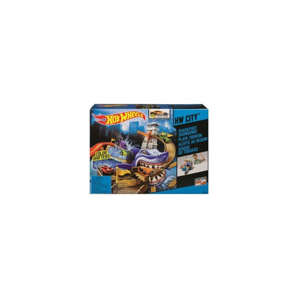 Orjinal Hot Wheels Renk Değiştiren Araçlar Sharky Yarış Seti - Resim 2