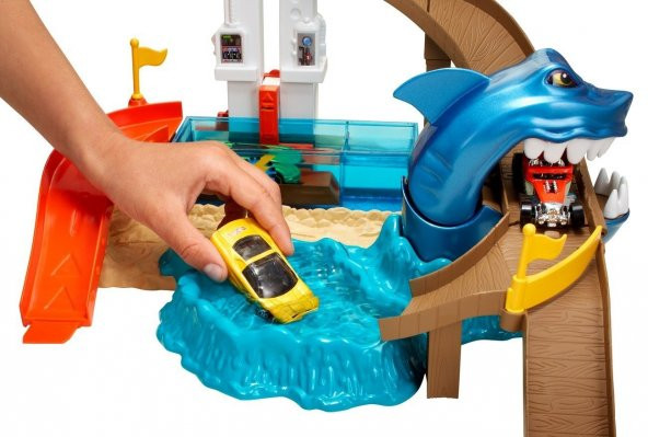 Orjinal Hot Wheels Renk Değiştiren Araçlar Sharky Yarış Seti - Resim 6