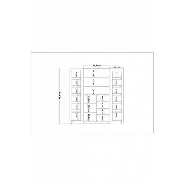 Beyaz Çok Amaçlı 90 Derece Açılabilir 2 Kapaklı Kiler Mutfak Dolabı - 4