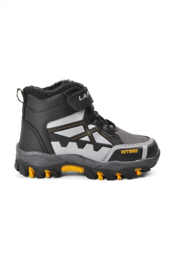 Aspor Siyah Sarı İçi Kürklü Su İtici Çocuk Outdoor Bot