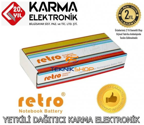 Exper W240HU Notebook Bataryası - Pili / RETRO - Resim 2