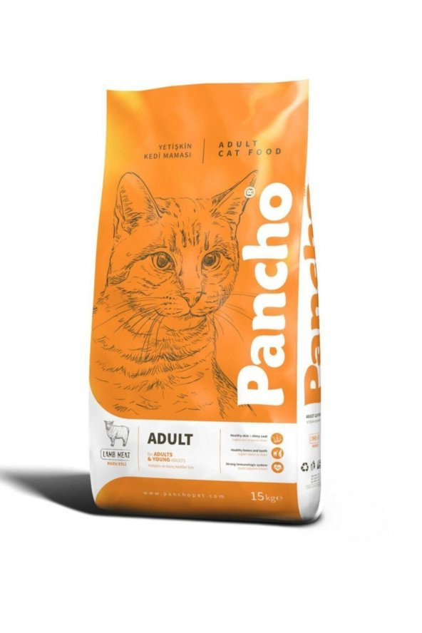 PANCHO Kuzu Etli Yetişkin Kedi Maması