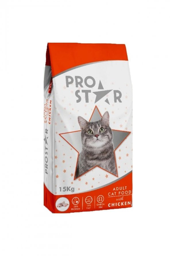 PRO STAR Prostar Tavuklu Yetişkin Kedi Maması 15 Kg