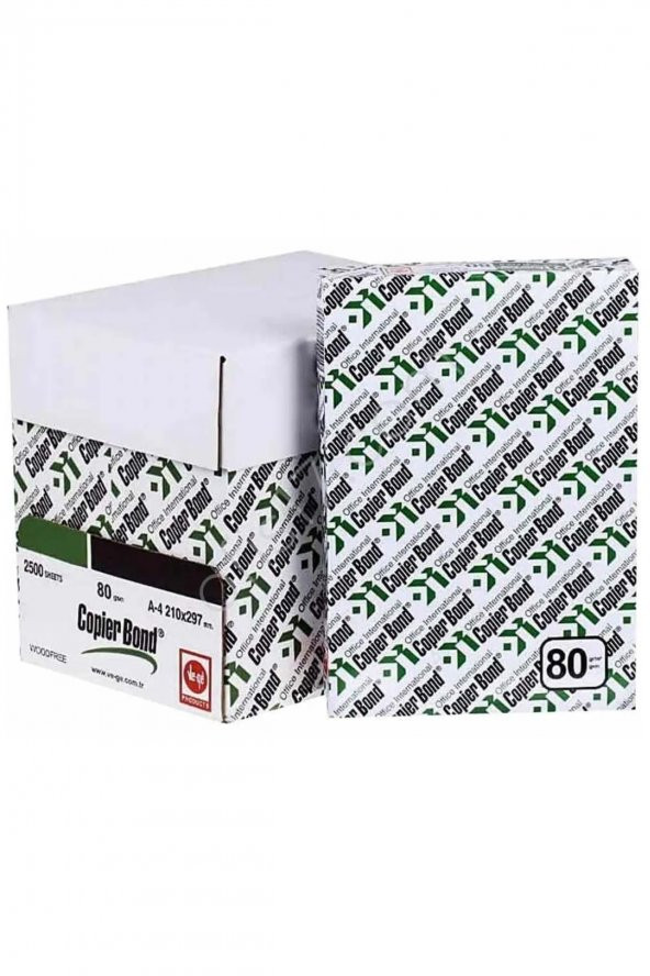 Copier Bond (ve-ge) A4 80gr/m2 Fotokopi Kağıdı 2500 Adet (5pk*500) 1 Koli - 1