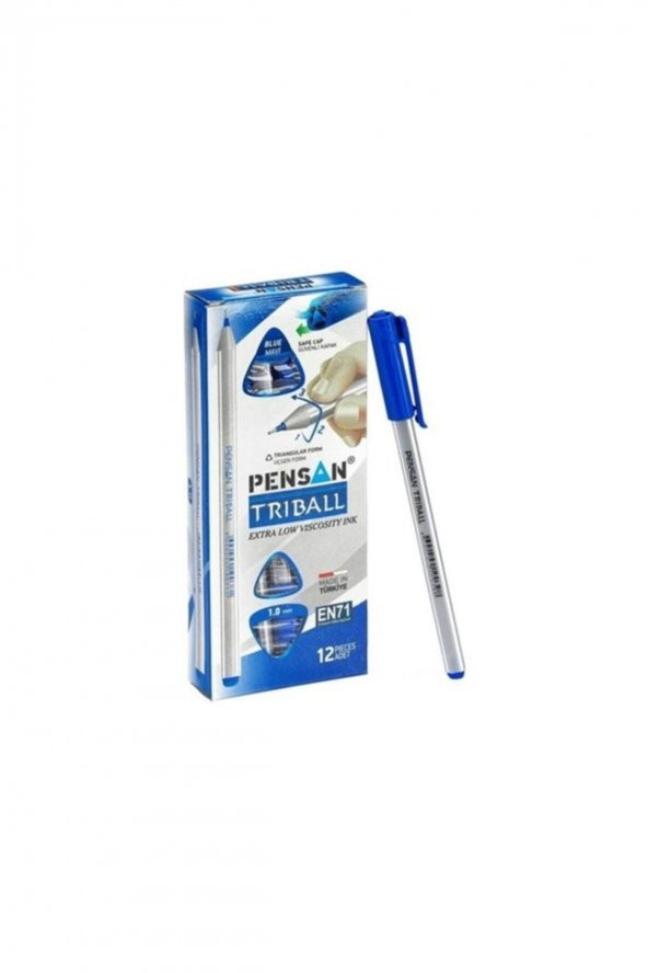 Mavi Triball Tükenmez Kalem 1mm 01003 12li Kutu - 1