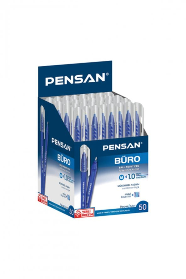 Mavi Büro 1mm Uçlu Tükenmez Kalem 50 Li Paket - 2