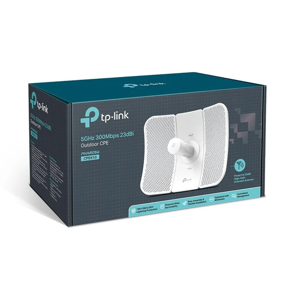 TP-Link CPE610 5GHz 300MBPS 2X2 MIMO 23DBI Dış Ortam Access Point - Resim 2