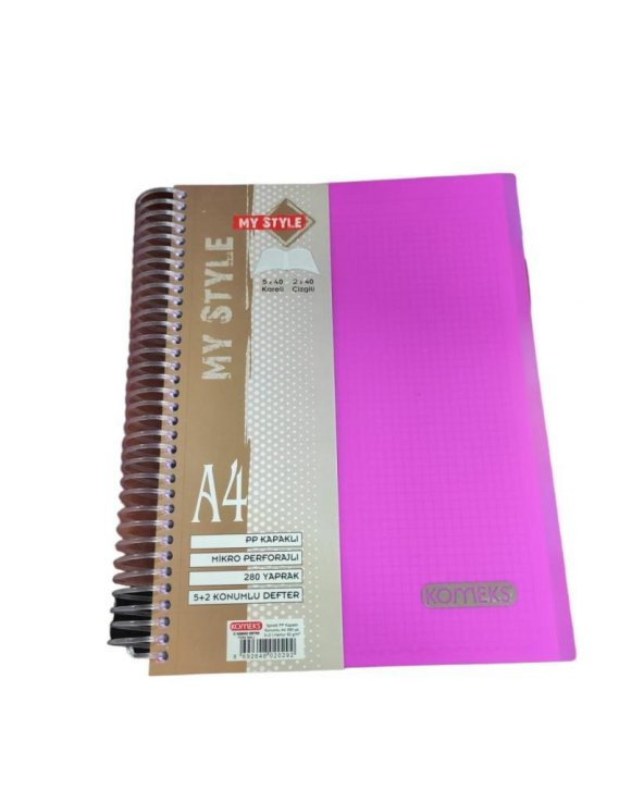 KOMEKS SEPERATORLU DEFTER PP A4 280 YP 5 K+2 C