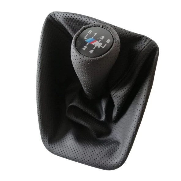 Bmw 3 Serisi E46 için Vites Topuzu 5 İleri Siyah Deri-Noktalı - 4