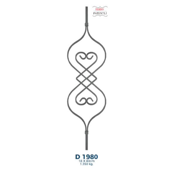 10 Adet Dekoratif Amaçlı Balkon / Kapı / Merdiven Korkuluk-Küpeşte Modeli ürün görseli